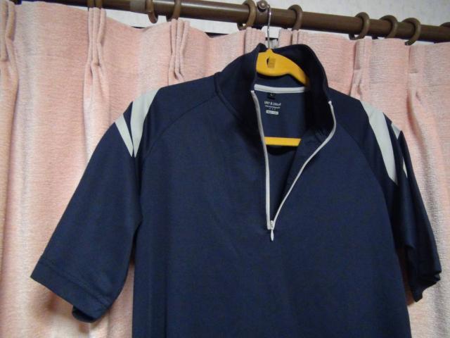 DRY&UVcutのポロシャツ(L)ネイビーホワイト!。 < 男性ファッション  DRY&UVcutのポロシャツ(L)ネイビーホワイト!。 < 男性ファッションの