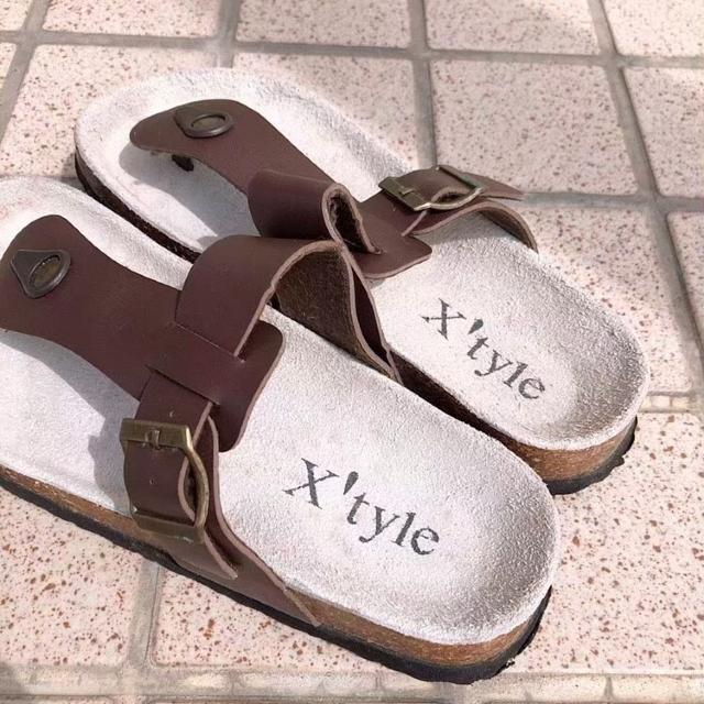 ◆X'tyle購入/コンフォートサンダル◆トングサンダル★ビーサン*ブラウン23cm < 女性ファッション  ◆X'tyle購入/コンフォートサンダル◆トングサンダル★ビーサン*ブラウン23cm < 女性ファッションの