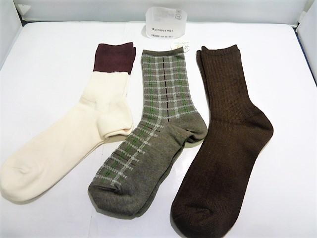 Cキ)3P)23-25cm)白灰茶)福助製コンバース★靴下 カジュアルソックス 綿混 3226-65K CONVERSE < 女性ファッション  Cキ)3P)23-25cm)白灰茶)福助製コンバース★靴下 カジュアルソックス 綿混 3226-65K CONVERSE  < 女性ファッションの