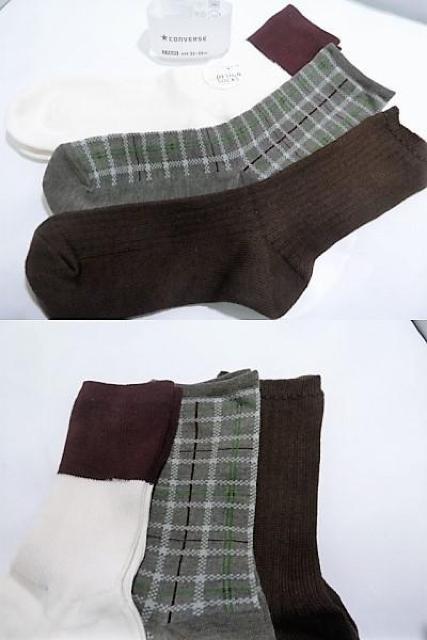 Cキ)3P)23-25cm)白灰茶)福助製コンバース★靴下 カジュアルソックス 綿混 3226-65K CONVERSE < 女性ファッション  Cキ)3P)23-25cm)白灰茶)福助製コンバース★靴下 カジュアルソックス 綿混 3226-65K CONVERSE < 女性ファッションの
