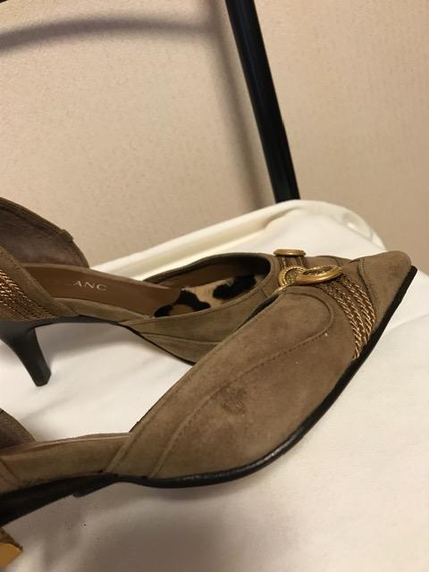 PINOTBLANC 本革スエード パンプス 茶 22 未使用 < 女性ファッション  PINOTBLANC 本革スエード パンプス 茶 22 未使用 < 女性ファッションの