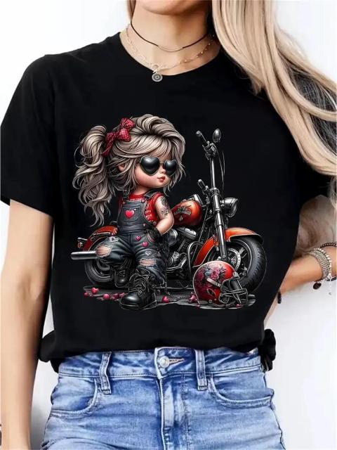 超お買い得890円★レディース モーターサイクルTシャツ 裏起毛 オールシーズン USAサイズM(日本サイズL相当)黒 < 女性ファッション  超お買い得890円★レディース モーターサイクルTシャツ 裏起毛 オールシーズン USAサイズM(日本サイズL相当)黒  < 女性ファッションの