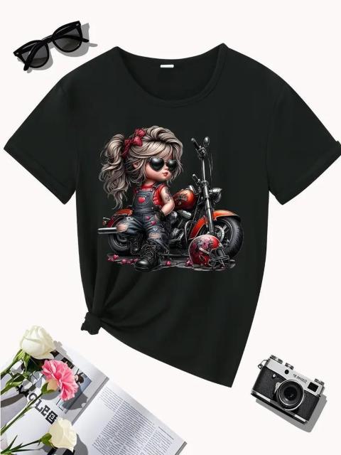 超お買い得890円★レディース モーターサイクルTシャツ 裏起毛 オールシーズン USAサイズM(日本サイズL相当)黒 < 女性ファッション  超お買い得890円★レディース モーターサイクルTシャツ 裏起毛 オールシーズン USAサイズM(日本サイズL相当)黒 < 女性ファッションの