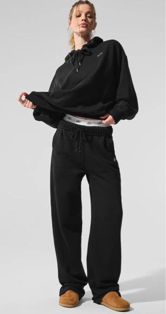 【未使用】AloYoga アコレードストレートレッグ スウェットパンツ ブラック ユニセックス < 女性ファッション 【未使用】AloYoga アコレードストレートレッグ スウェットパンツ ブラック ユニセックス < 女性ファッションの