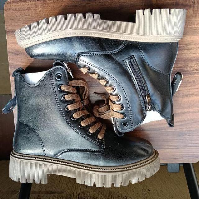 新品 22.5cm レディース ブーツ ブラック 厚底 シューズ ショートブーツ < 女性ファッション 新品 22.5cm レディース ブーツ ブラック 厚底 シューズ ショートブーツ < 女性ファッションの