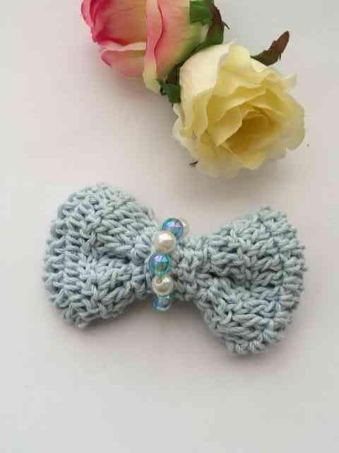 ハンドメイド ブローチ コサージュ リボン ビーズキラキラ♪ 青 < 女性ファッション  ハンドメイド ブローチ コサージュ リボン ビーズキラキラ♪ 青  < 女性ファッションの