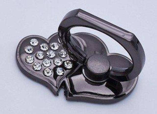 【新品】ハート型スマホリング ブラック < 家電/AV  【新品】ハート型スマホリング ブラック  < 家電/AVの