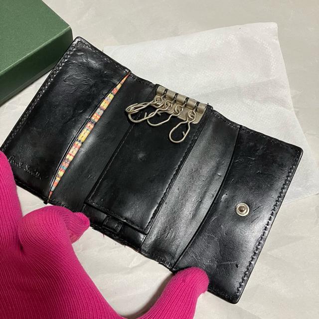 【Paul Smith / ポールスミス】 牛革 レザー / 4連キーケース 黒 < ブランド 【Paul Smith / ポールスミス】 牛革 レザー / 4連キーケース 黒 < ブランドの