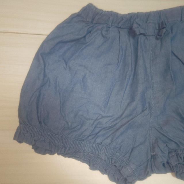 デニム風バルーンショートパンツ サイズ80 送料無料 < キッズ/ベビー  デニム風バルーンショートパンツ サイズ80 送料無料 < キッズ/ベビーの