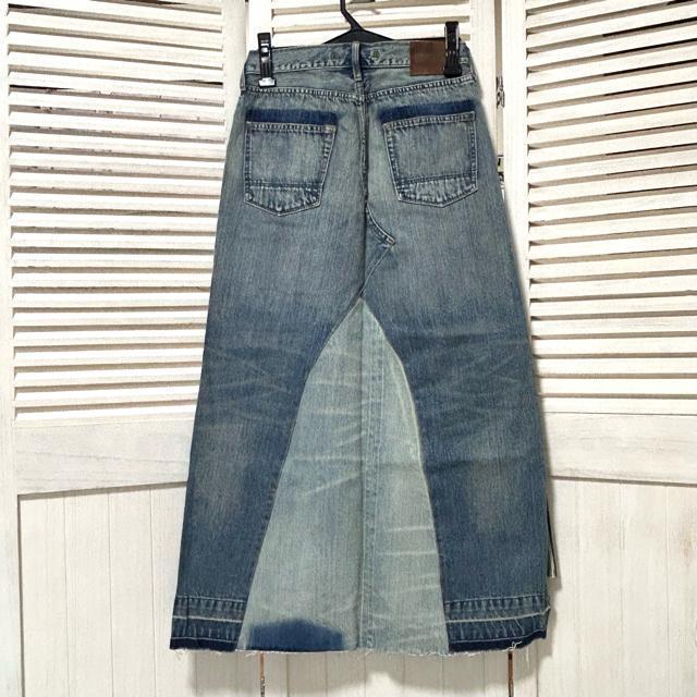 新品 goa 13.25ozセルヴィッチDENIM リメイクロングスカート F < ブランド  新品 goa 13.25ozセルヴィッチDENIM リメイクロングスカート F < ブランドの