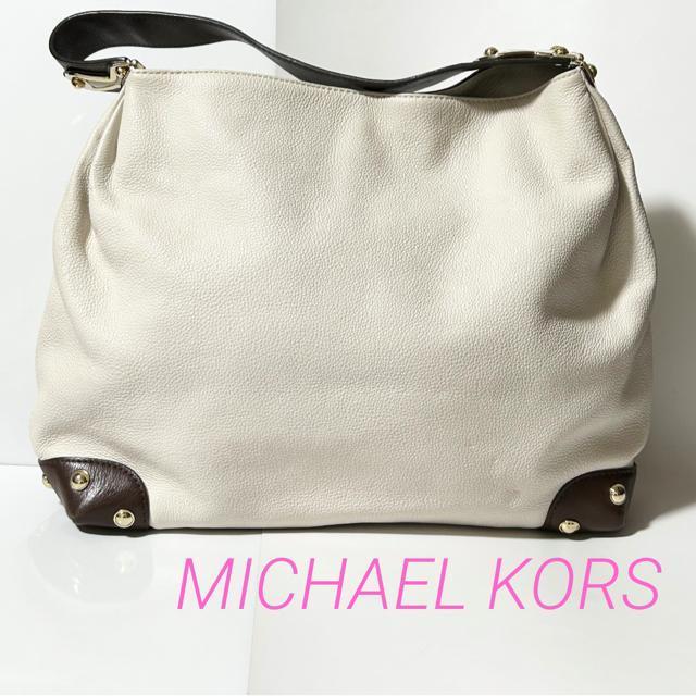 美品 MICHAEL KORS マイケルコース ワンショルダーバッグ レザー ホワイト 35T8GJPL3L < ブランド 美品 MICHAEL KORS マイケルコース ワンショルダーバッグ レザー ホワイト 35T8GJPL3L < ブランドの