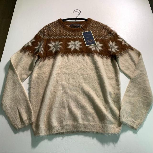 美品 ZARA MAN モヘアニット カナディアンニット ネイティブ柄 Mサイズ タグ付き < 男性ファッション 美品 ZARA MAN モヘアニット カナディアンニット ネイティブ柄 Mサイズ タグ付き < 男性ファッションの