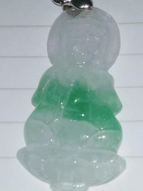 透明感 氷翡翠の観音様のお守りペンダントトップ < 女性アクセサリー/時計 透明感 氷翡翠の観音様のお守りペンダントトップ < 女性アクセサリー/時計の