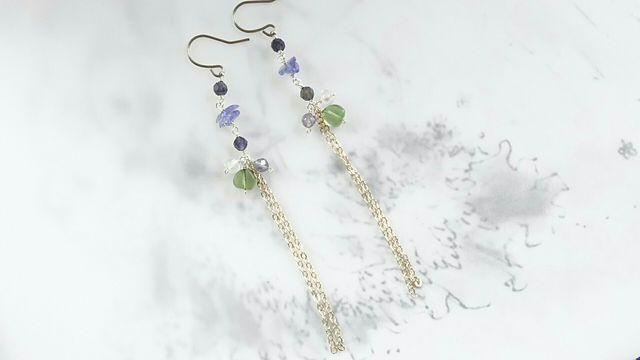 *あじさいのロングピアス*SF 19024 < 女性アクセサリー/時計 *あじさいのロングピアス*SF 19024 < 女性アクセサリー/時計の