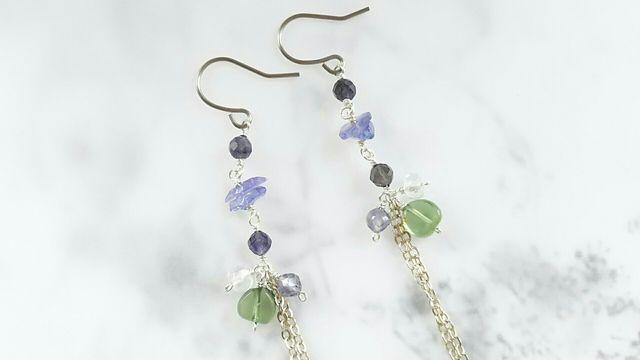 *あじさいのロングピアス*SF 19024 < 女性アクセサリー/時計 *あじさいのロングピアス*SF 19024 < 女性アクセサリー/時計の