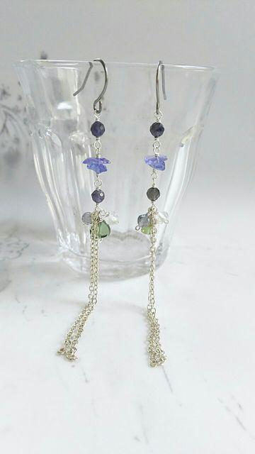 *あじさいのロングピアス*SF 19024 < 女性アクセサリー/時計 *あじさいのロングピアス*SF 19024 < 女性アクセサリー/時計の