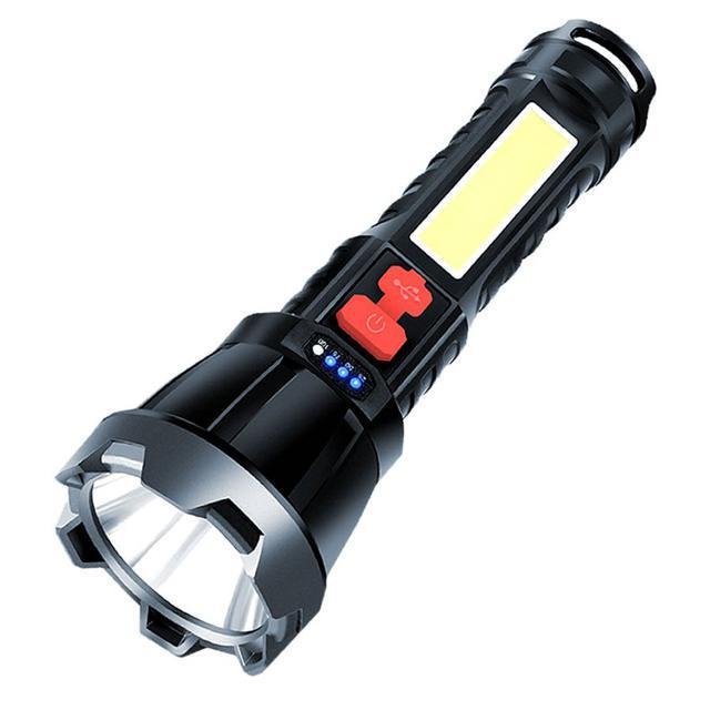 4機能搭載 爆光 LED 懐中電灯 USB充電式 COB マルチ ポータブル 4つの点灯 照明 ランプ 緊急 災害 200m < 家電/AV  4機能搭載 爆光 LED 懐中電灯 USB充電式 COB マルチ ポータブル 4つの点灯 照明 ランプ 緊急 災害 200m < 家電/AVの