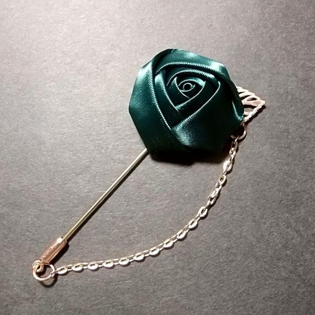 送料無料 バラ 薔薇 チェーン付き ラペルピン コサージュ 緑色 ローズ < 男性アクセサリー/時計  送料無料 バラ 薔薇 チェーン付き ラペルピン コサージュ 緑色 ローズ  < 男性アクセサリー/時計の