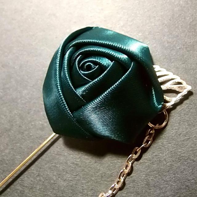 送料無料 バラ 薔薇 チェーン付き ラペルピン コサージュ 緑色 ローズ < 男性アクセサリー/時計  送料無料 バラ 薔薇 チェーン付き ラペルピン コサージュ 緑色 ローズ < 男性アクセサリー/時計の