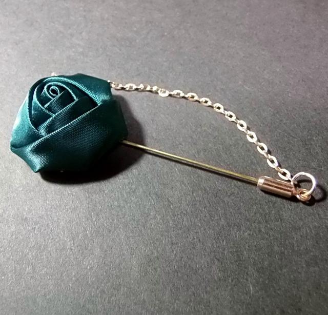 送料無料 バラ 薔薇 チェーン付き ラペルピン コサージュ 緑色 ローズ < 男性アクセサリー/時計  送料無料 バラ 薔薇 チェーン付き ラペルピン コサージュ 緑色 ローズ < 男性アクセサリー/時計の