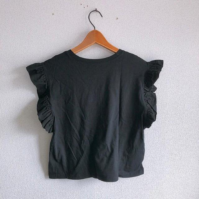 ◆ZARA/ザラ◆フリル袖カットソー★ブラックM*シンプルコーデ♪美品 < ブランド ◆ZARA/ザラ◆フリル袖カットソー★ブラックM*シンプルコーデ♪美品 < ブランドの