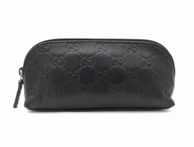 GUCCI グッチ 272367 グッチシマ レザー ポーチ ブラック<USED>【送料無料】 < ブランド GUCCI グッチ 272367 グッチシマ レザー ポーチ ブラック<USED>【送料無料】 < ブランドの