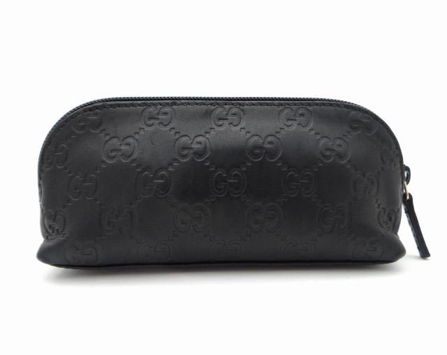 GUCCI グッチ 272367 グッチシマ レザー ポーチ ブラック<USED>【送料無料】 < ブランド GUCCI グッチ 272367 グッチシマ レザー ポーチ ブラック<USED>【送料無料】 < ブランドの