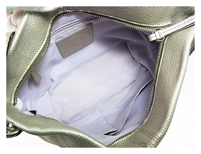 ★正規品 美品 COACH コーチ レザー ショルダーバッグ F15065 メタリックシルバー < ブランド ★正規品 美品 COACH コーチ レザー ショルダーバッグ F15065 メタリックシルバー < ブランドの