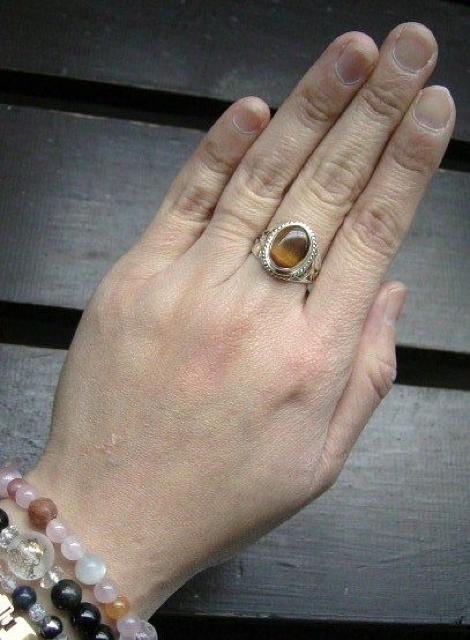 ☆即決☆15号*タイガーアイシルバーリング < 女性アクセサリー/時計  ☆即決☆15号*タイガーアイシルバーリング < 女性アクセサリー/時計の