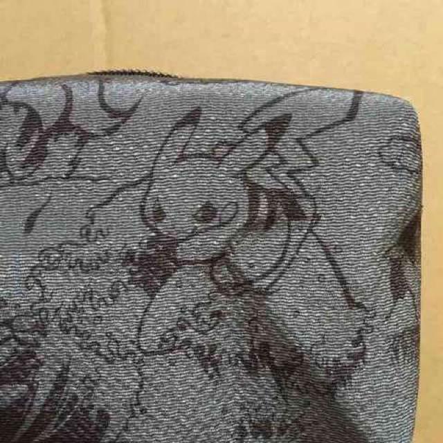 ポケモン・和柄ちりめん生地スクエアポーチ。墨絵風ポケモン柄 < アニメ/コミック/キャラクター  ポケモン・和柄ちりめん生地スクエアポーチ。墨絵風ポケモン柄 < アニメ/コミック/キャラクターの