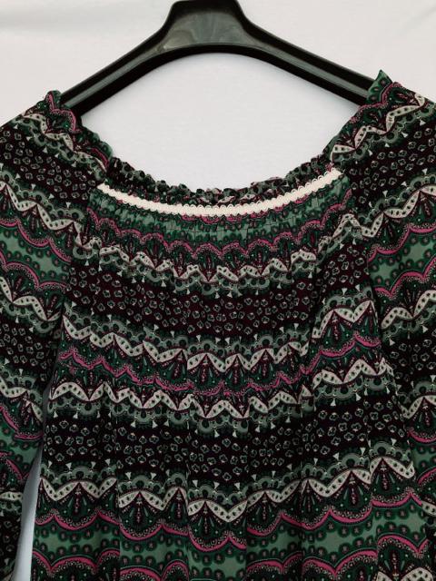 φJR コルザ 長袖 総柄 プリント チュニック ワンピース M N2m < ブランド φJR コルザ 長袖 総柄 プリント チュニック ワンピース M N2m < ブランドの