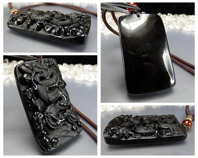 迫力満点天然石昇龍精工彫りオブシディアン銀925付きネックレスA3-8-002RZa < 男性アクセサリー/時計  迫力満点天然石昇龍精工彫りオブシディアン銀925付きネックレスA3-8-002RZa < 男性アクセサリー/時計の