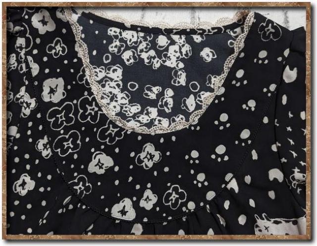 フランシュリッペ プリントブラウスチュニック 黒 < ブランド  フランシュリッペ プリントブラウスチュニック 黒 < ブランドの