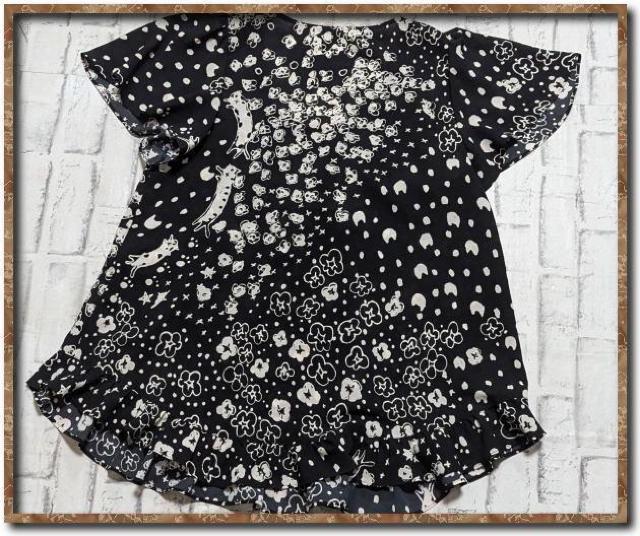 フランシュリッペ プリントブラウスチュニック 黒 < ブランド  フランシュリッペ プリントブラウスチュニック 黒 < ブランドの