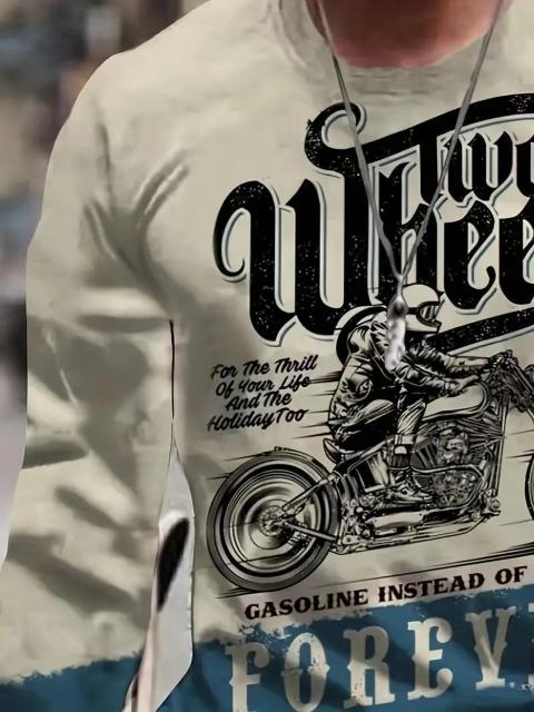 爆ヤス価格1590円★オートバイプリント、メンズ長袖ヴィンテージノベルティTシャツ USAサイズM(日本サイズXL相当) < 男性ファッション  爆ヤス価格1590円★オートバイプリント、メンズ長袖ヴィンテージノベルティTシャツ USAサイズM(日本サイズXL相当) < 男性ファッションの