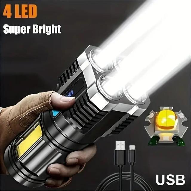 爆ヤス価格890円★Anyice USB充電式緊急用懐中電灯 -4段階の明るさLEDディスプレイ、バッテリー駆動(1200mAh) < 家電/AV  爆ヤス価格890円★Anyice USB充電式緊急用懐中電灯 -4段階の明るさLEDディスプレイ、バッテリー駆動(1200mAh)  < 家電/AVの