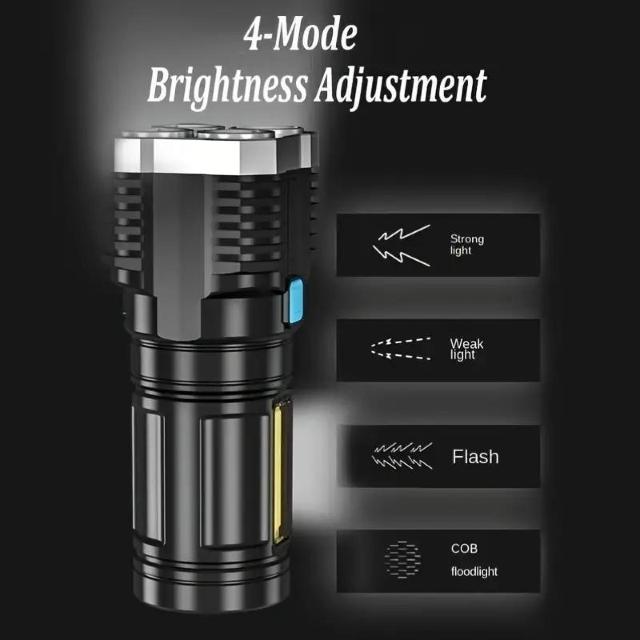 爆ヤス価格890円★Anyice USB充電式緊急用懐中電灯 -4段階の明るさLEDディスプレイ、バッテリー駆動(1200mAh) < 家電/AV  爆ヤス価格890円★Anyice USB充電式緊急用懐中電灯 -4段階の明るさLEDディスプレイ、バッテリー駆動(1200mAh) < 家電/AVの