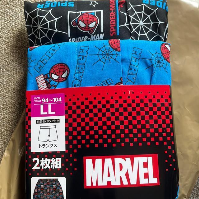LLサイズ!2枚セット!高貴紳士的!スパイダーマン!MARVEL!前開きあり!ボタン付き!トランクス! < 男性ファッション  LLサイズ!2枚セット!高貴紳士的!スパイダーマン!MARVEL!前開きあり!ボタン付き!トランクス! < 男性ファッションの