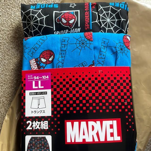 LLサイズ!2枚セット!高貴紳士的!スパイダーマン!MARVEL!前開きあり!ボタン付き!トランクス! < 男性ファッション  LLサイズ!2枚セット!高貴紳士的!スパイダーマン!MARVEL!前開きあり!ボタン付き!トランクス! < 男性ファッションの