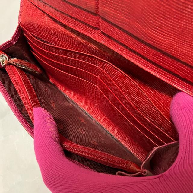 レア【ヴィンテージ】【ETRO / エトロ】 リザード / レザー 長財布 赤 < ブランド レア【ヴィンテージ】【ETRO / エトロ】 リザード / レザー 長財布 赤 < ブランドの