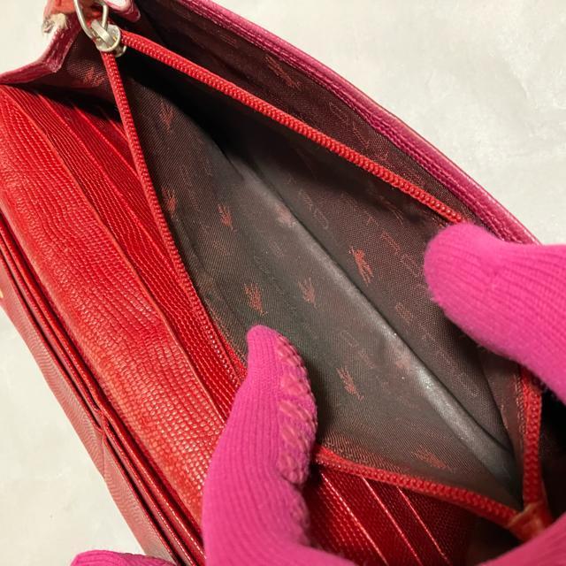レア【ヴィンテージ】【ETRO / エトロ】 リザード / レザー 長財布 赤 < ブランド レア【ヴィンテージ】【ETRO / エトロ】 リザード / レザー 長財布 赤 < ブランドの