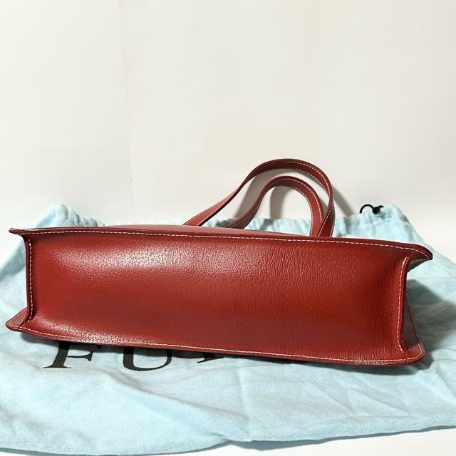 美品 FURLA フルラ レザー ハンドバッグ トートバッグ レッド < ブランド 美品 FURLA フルラ レザー ハンドバッグ トートバッグ レッド < ブランドの
