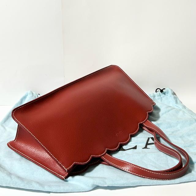 美品 FURLA フルラ レザー ハンドバッグ トートバッグ レッド < ブランド 美品 FURLA フルラ レザー ハンドバッグ トートバッグ レッド < ブランドの