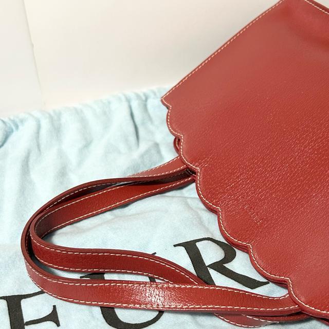 美品 FURLA フルラ レザー ハンドバッグ トートバッグ レッド < ブランド 美品 FURLA フルラ レザー ハンドバッグ トートバッグ レッド < ブランドの