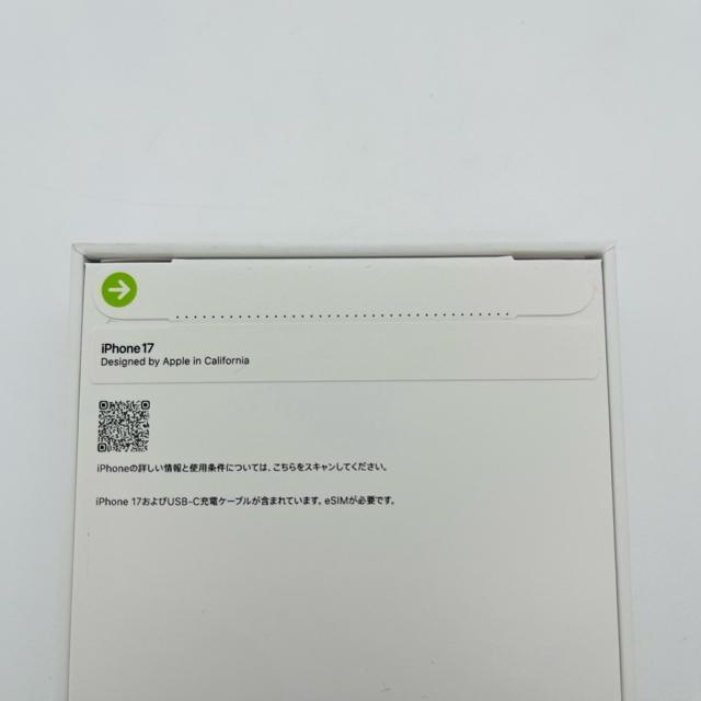 J iPhone 17 256 GB SIMt[ O[ {  Ɠd/AV 