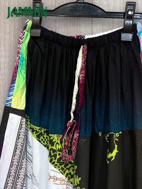 パッチワークフレアスカート アジアン エスニック ロングスカート ヒッピー < 女性ファッション パッチワークフレアスカート アジアン エスニック ロングスカート ヒッピー < 女性ファッションの