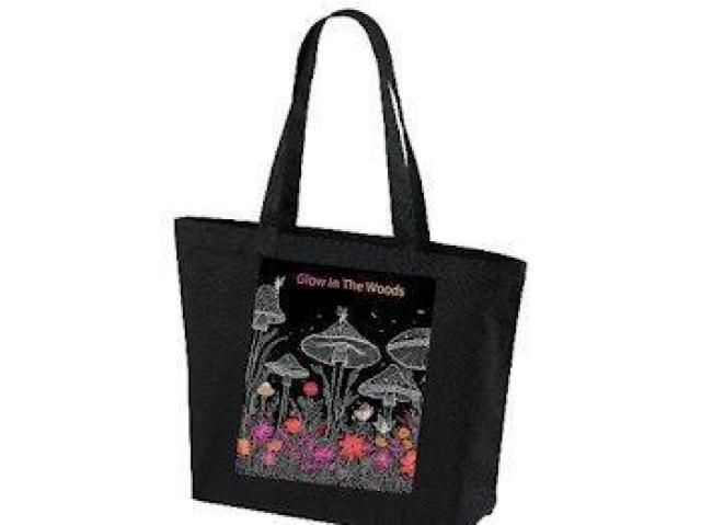 キャンバス トートバッグ ブラック アウトドアバッグ 大人可愛い きのこ 前 < 女性ファッション キャンバス トートバッグ ブラック アウトドアバッグ 大人可愛い きのこ 前 < 女性ファッションの