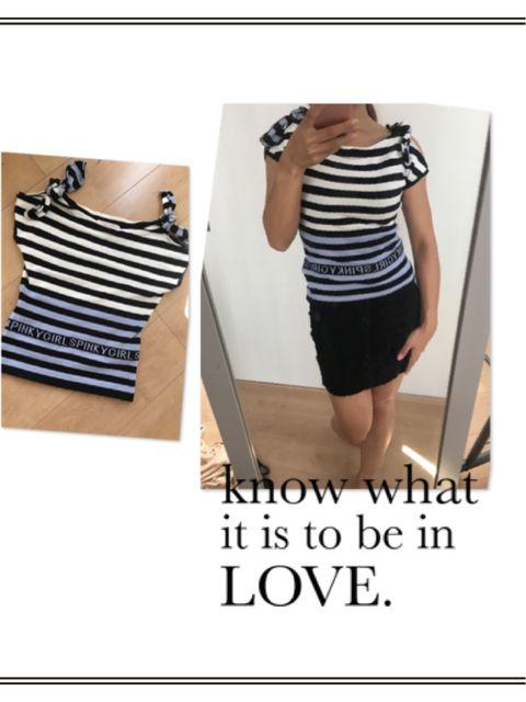 美品 ピンキーガール ロゴニットチュニック < ブランド  美品 ピンキーガール ロゴニットチュニック  < ブランドの