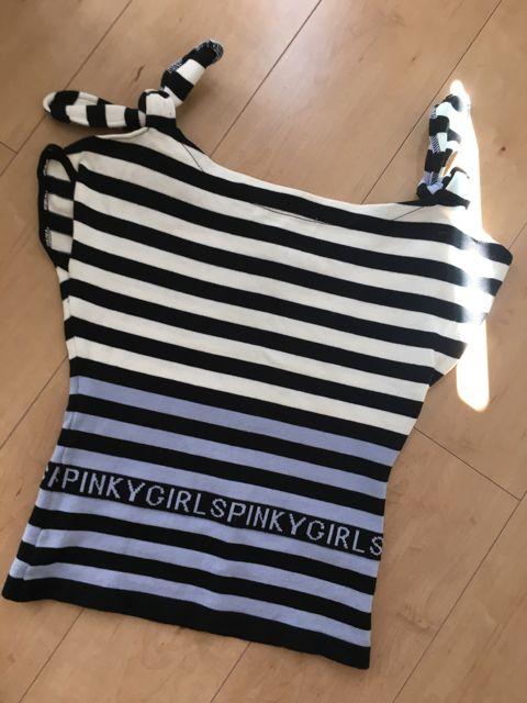 美品 ピンキーガール ロゴニットチュニック < ブランド  美品 ピンキーガール ロゴニットチュニック < ブランドの