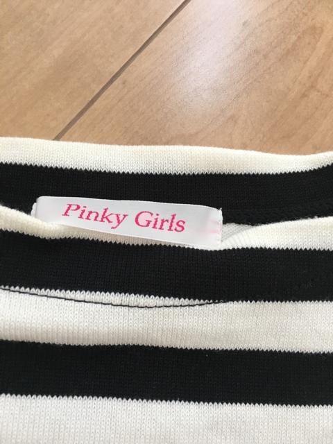 美品 ピンキーガール ロゴニットチュニック < ブランド  美品 ピンキーガール ロゴニットチュニック < ブランドの
